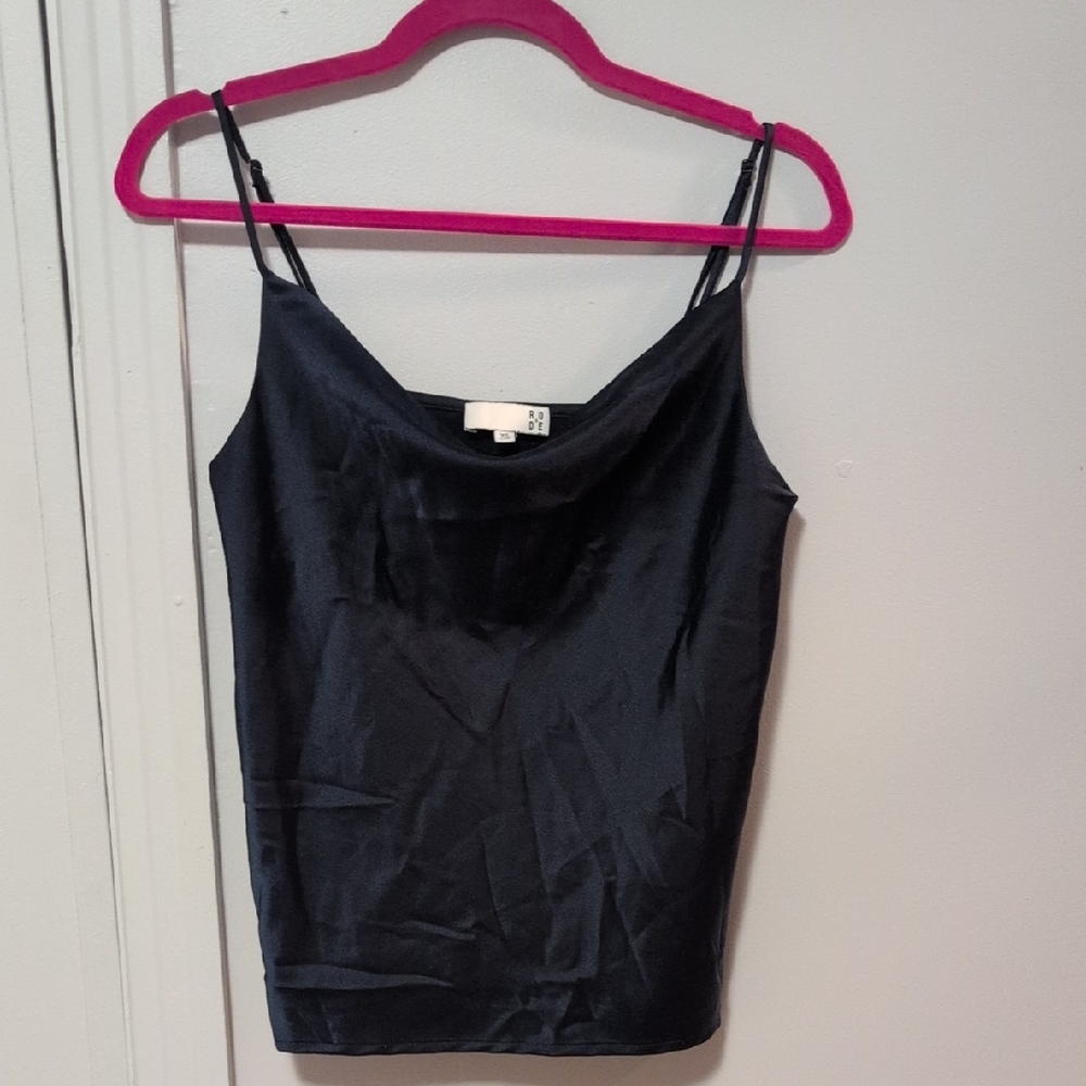 ⚡3/40$⚡ Elegant Navy Satin Cami Top